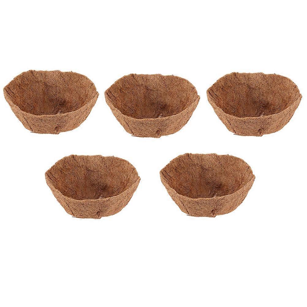 5Pcs Natural Coconut Planter Mat Cushion For Balcony Planting And Home Use With Air Permeability And Preventing Root Rot 40X40CM