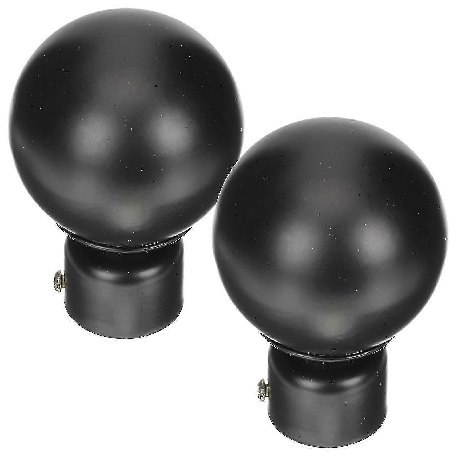 2Pcs Iron Curtain Pole Finials End Cap for Curtain Decoration