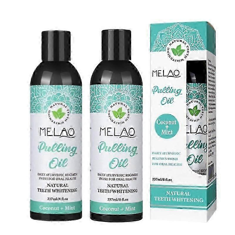 2xメラオココナッツオイルプルマウスウォッシュで爽やかな息を