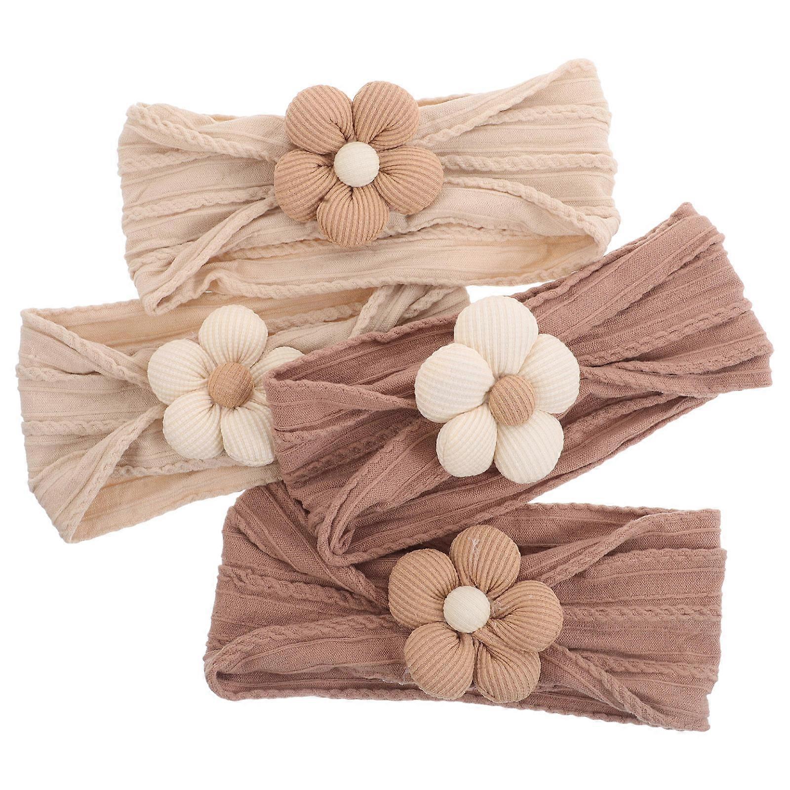 Here's a polished and professional product description based on your input:
**4pcs Floral Headbands for Newborn – Soft & Gentle Hair Accessories