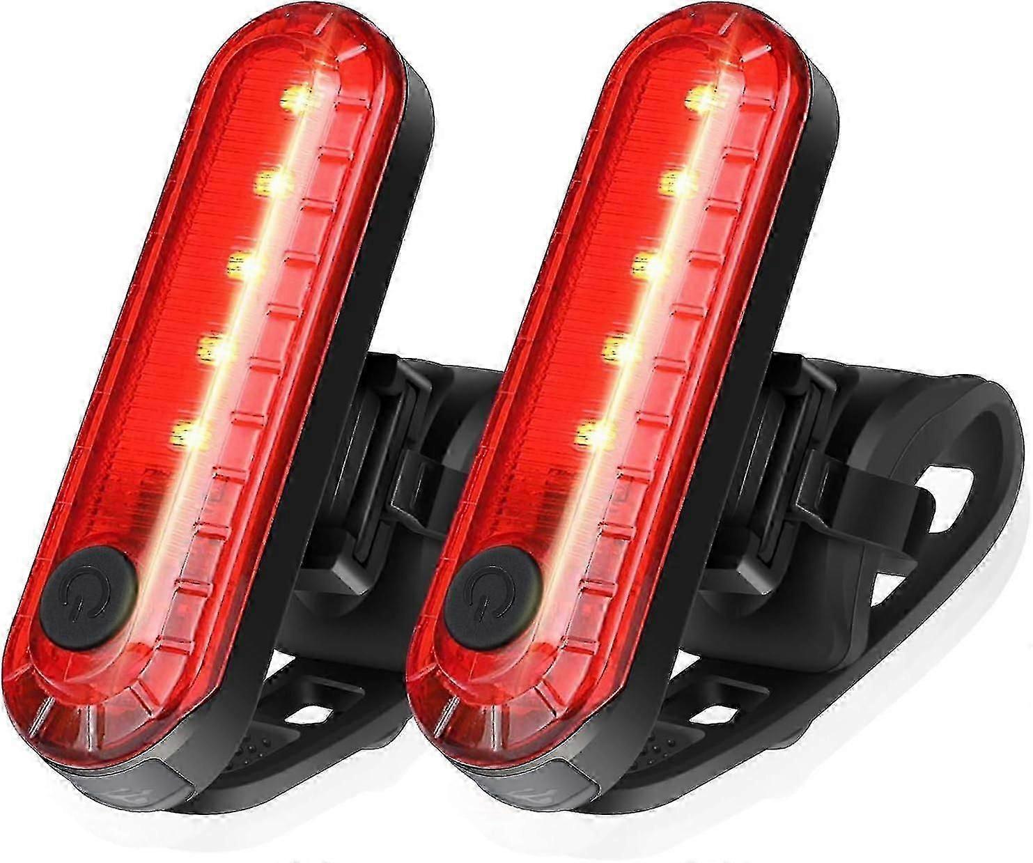 USB Rechargeable LED Bike Tail Light 2 Pack, 4 Light Mode Options