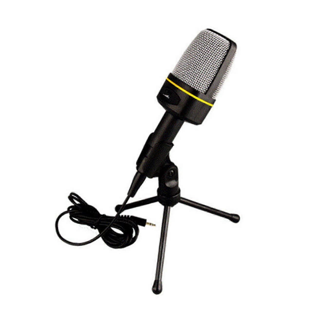 Retro Microphone Microphone with Stand Black