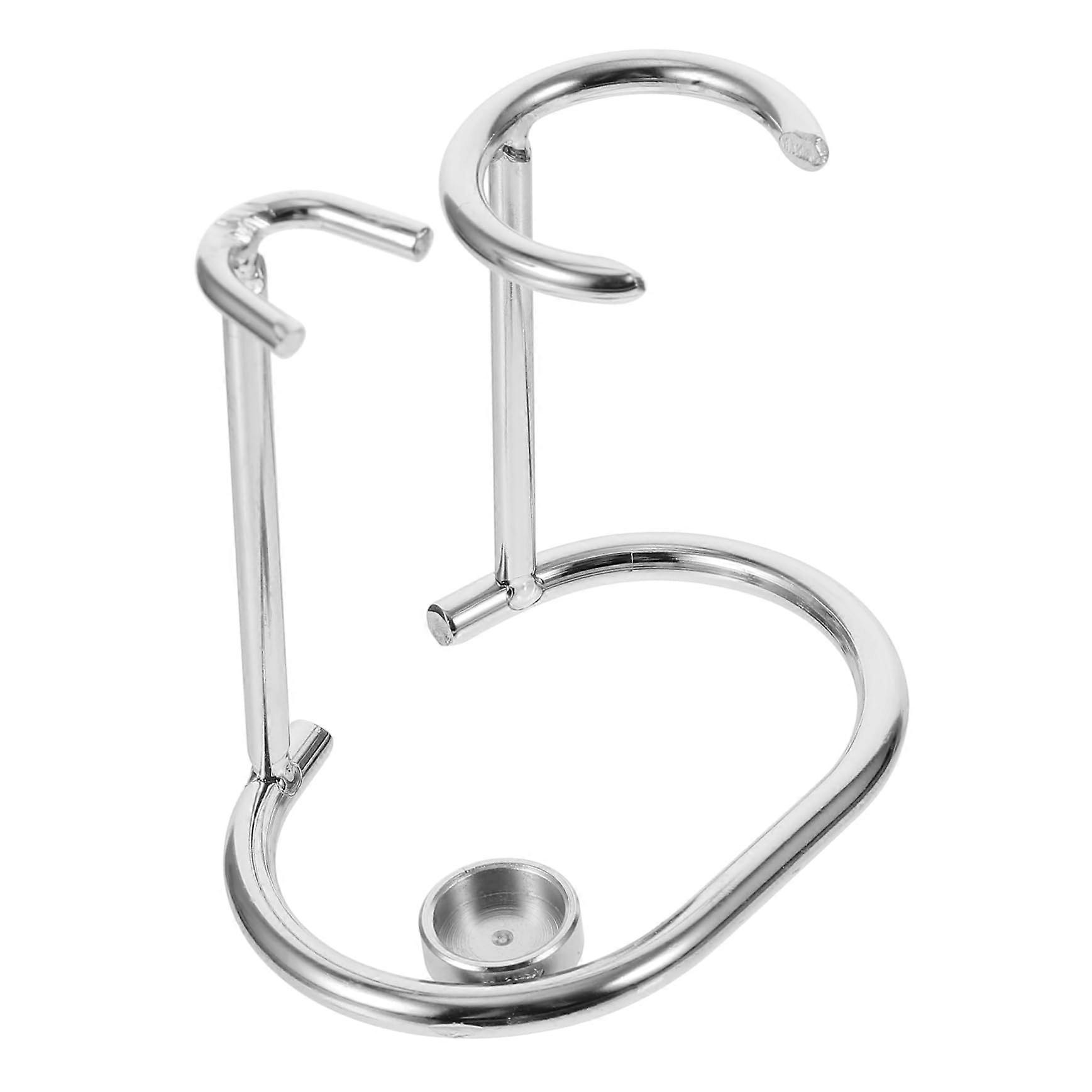 Bathroom Razor Holder and Brush Organizer, Silver Storage Stand for Shaving Tools for Beard Care, Keeps Things Tidy and Saves Space