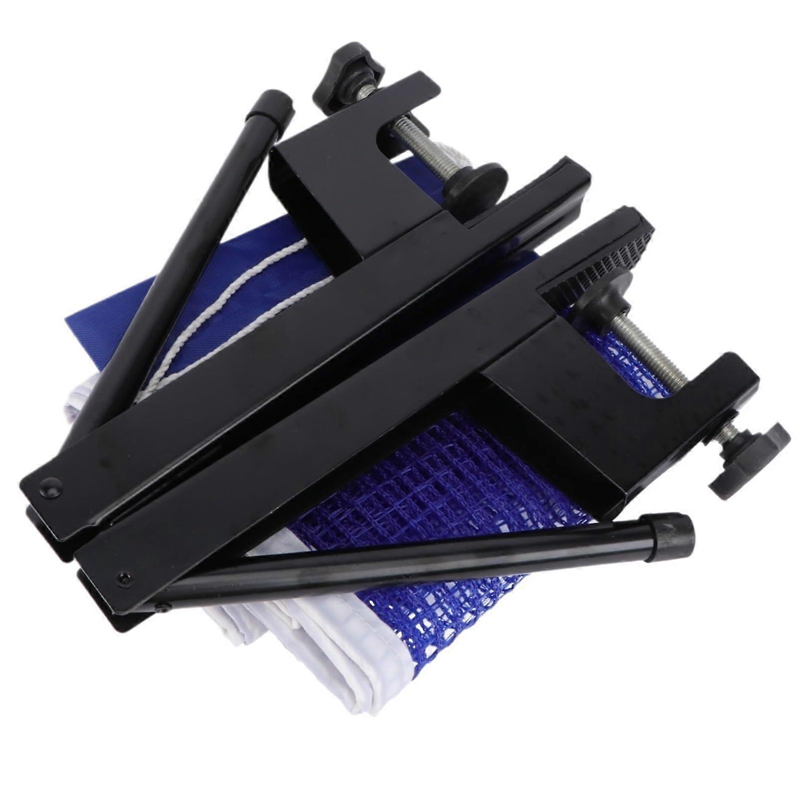 Portable Table Tennis Net Post Simple Small Ping Pong Racket Table Tennis Accessories in Dark Blue for Table Tennis