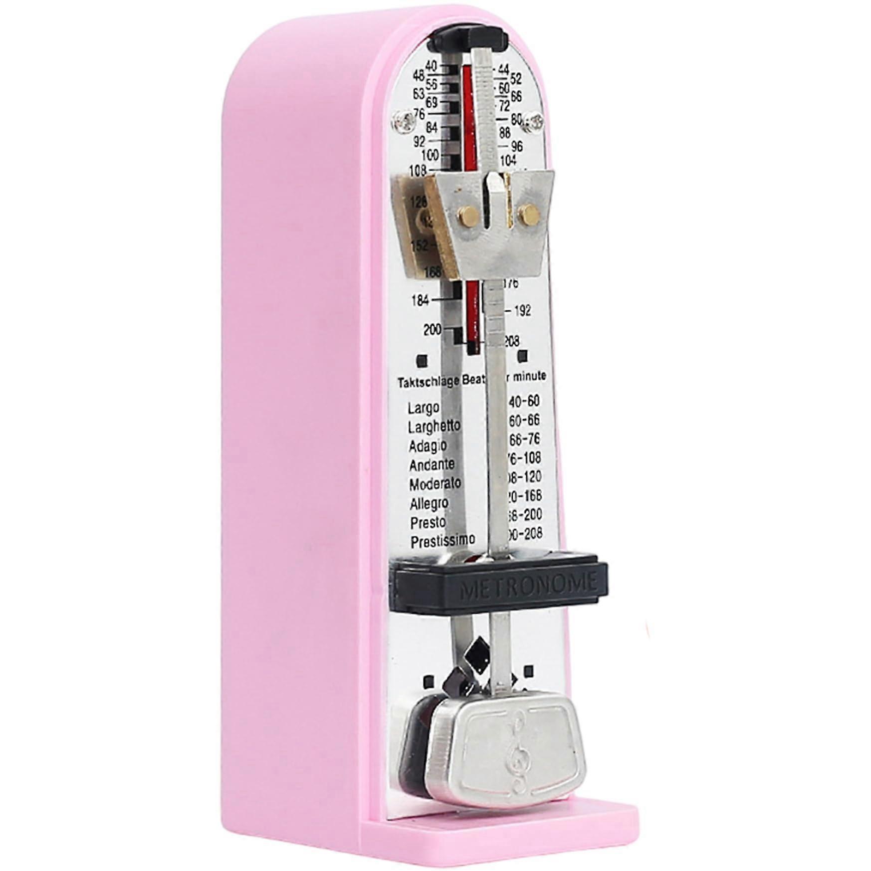 High Precision Mechanical Metronome with Sound Expansion, Dust Cover, Metal Design for Piano, Violin, Cello, Saxophone