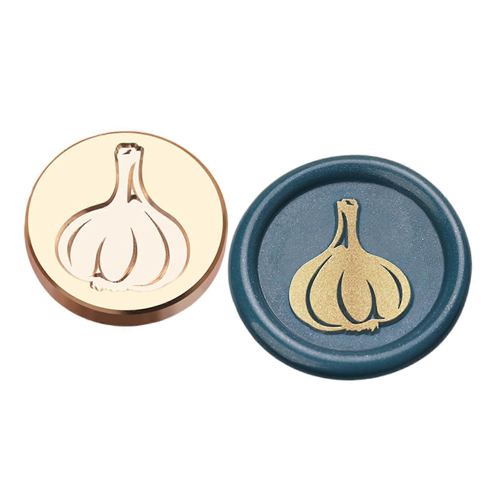 Wax Seal Stamp Set with Brass Garlic Head for Scrapbooking Invitations and Flower Series Decoration