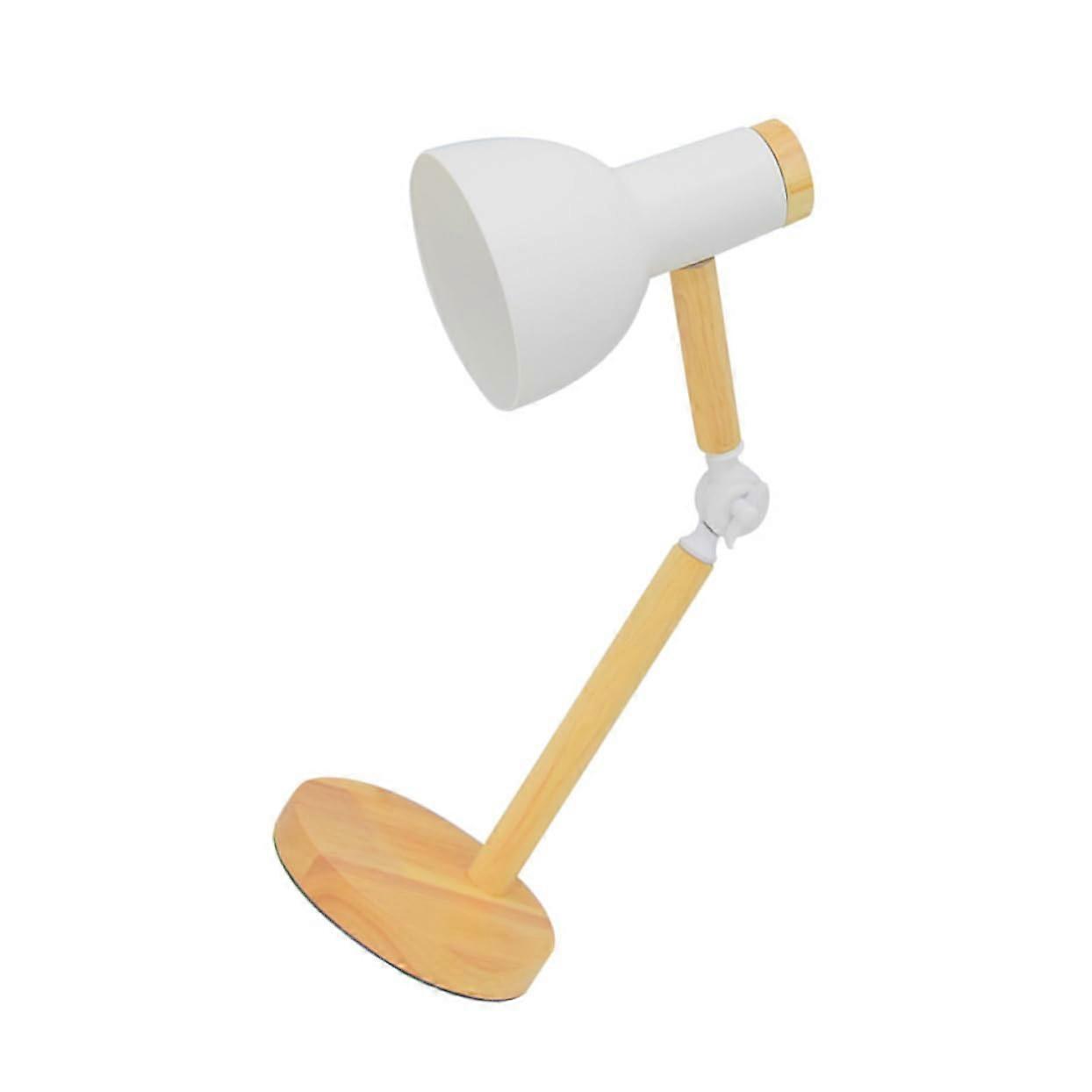 Desk Lamp Minimalist Table Lamp with Wood Base, White LED Light for Reading, Portable and Stylish Home Office Decor