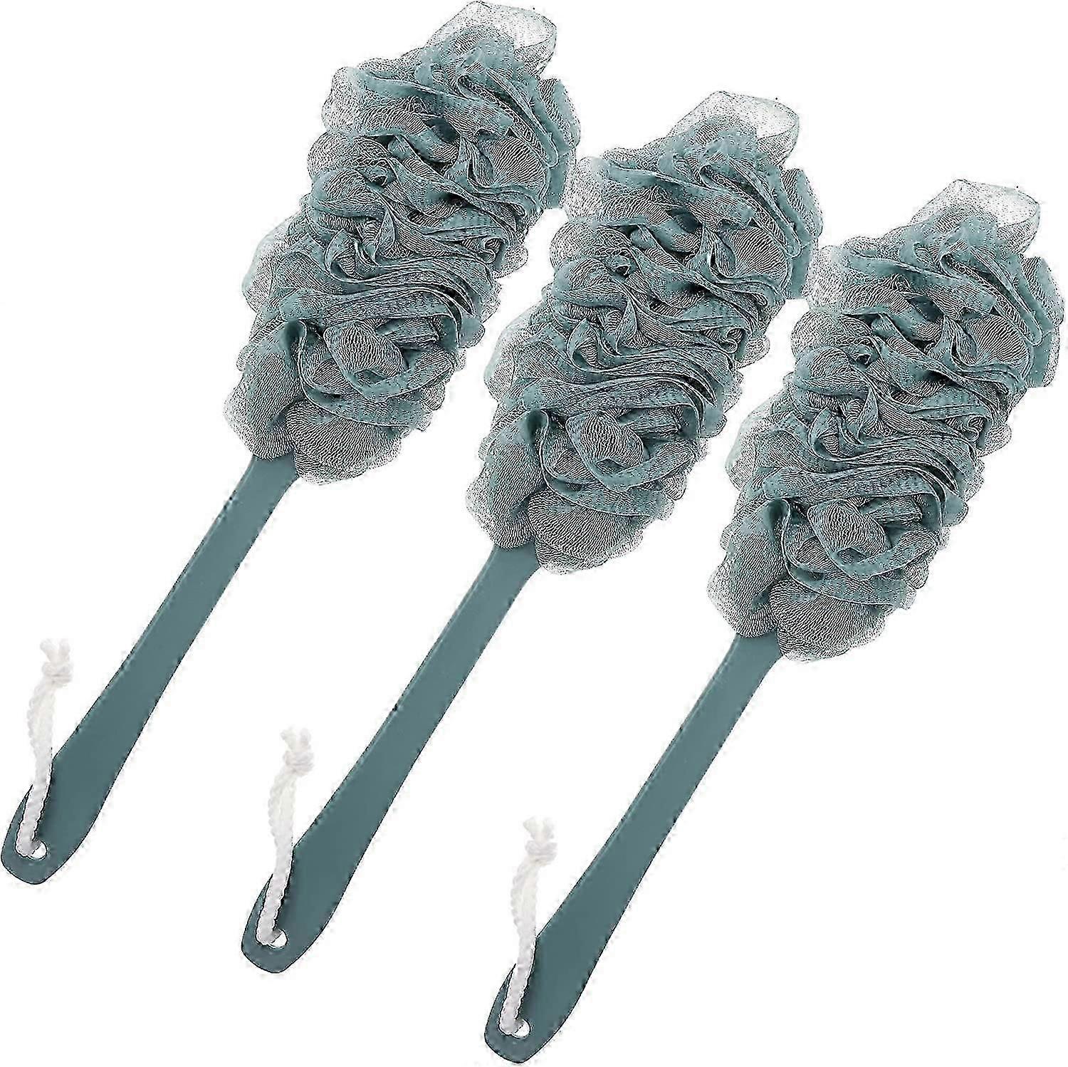 Long Handle Back Scrubber for Shower, Soft Mesh Back Cleaner, Bath Brush for All, Exfoliating Body Scrubber