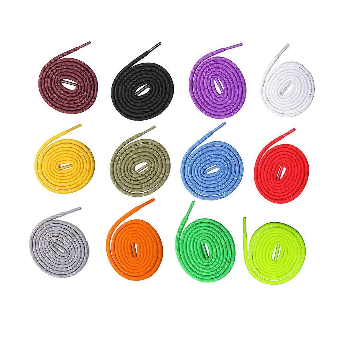 Shoelaces For Sports Shoes Sneakers Skates Polyester Material Round Shape Casual Use 12Pair