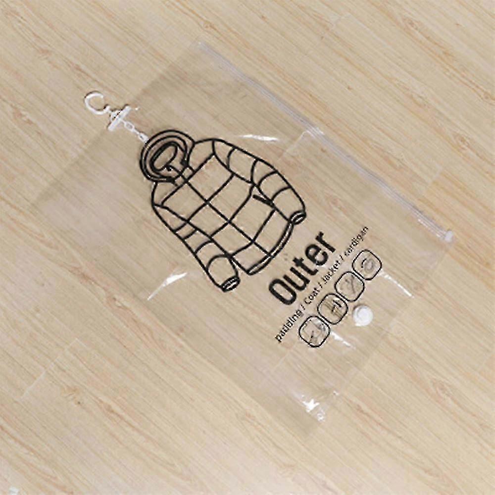 2-Pack Hanging Vacuum Compression Bags for Clothes Storage & Dust Protection