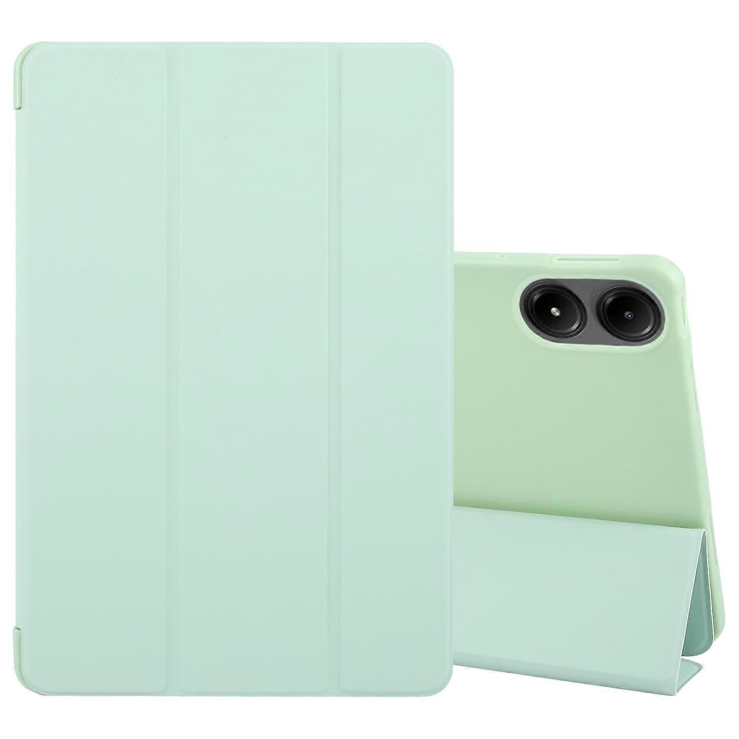 Tri-fold Leather Tablet Case For Honor Pad X8a / X9 - Green