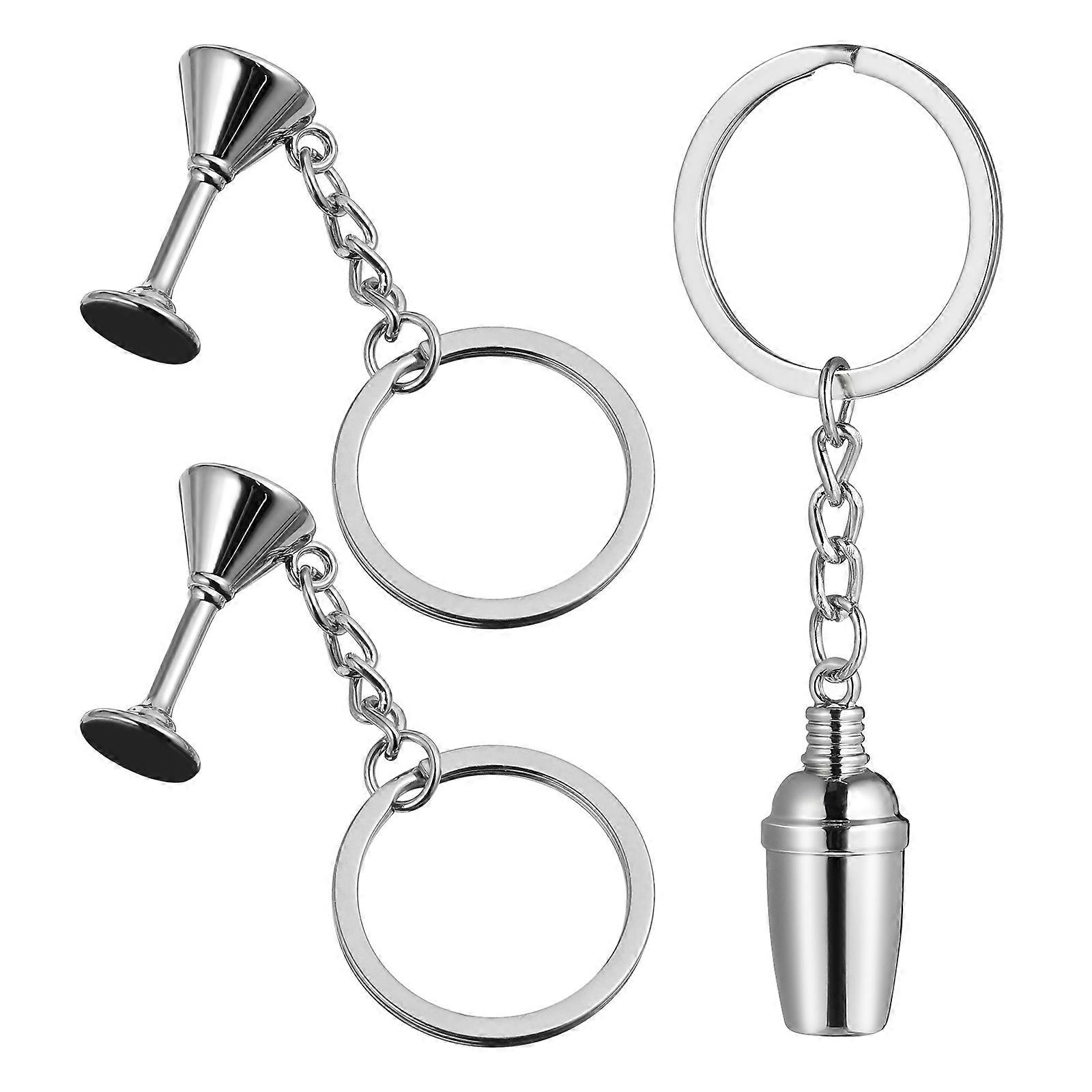 Handbag Keychain Goblet Shape Key Pendant 3Pcs