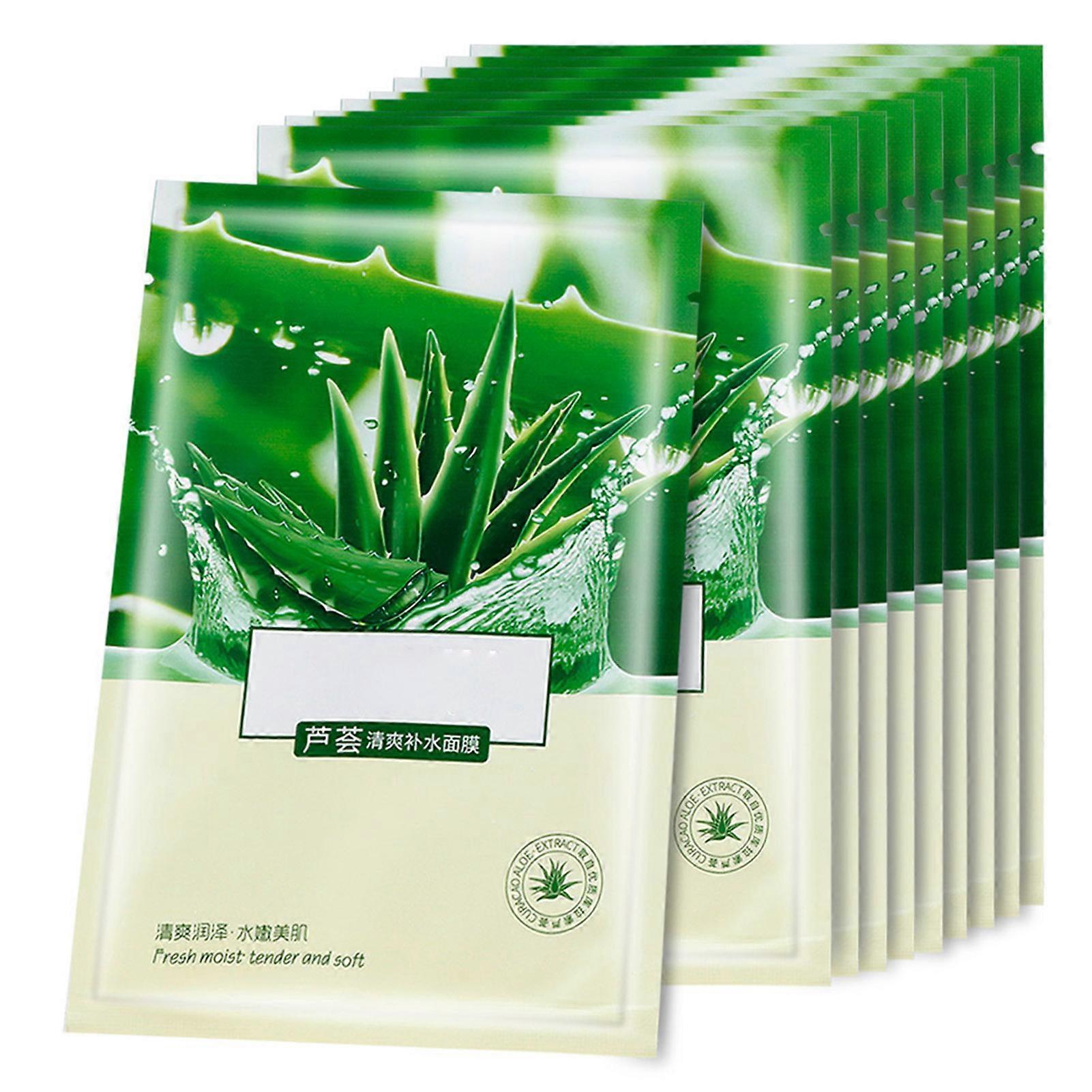 10pcs 25g Aloe Nutritious Concentrate Moisturizing Hydrating Ultra Thin Face Mask