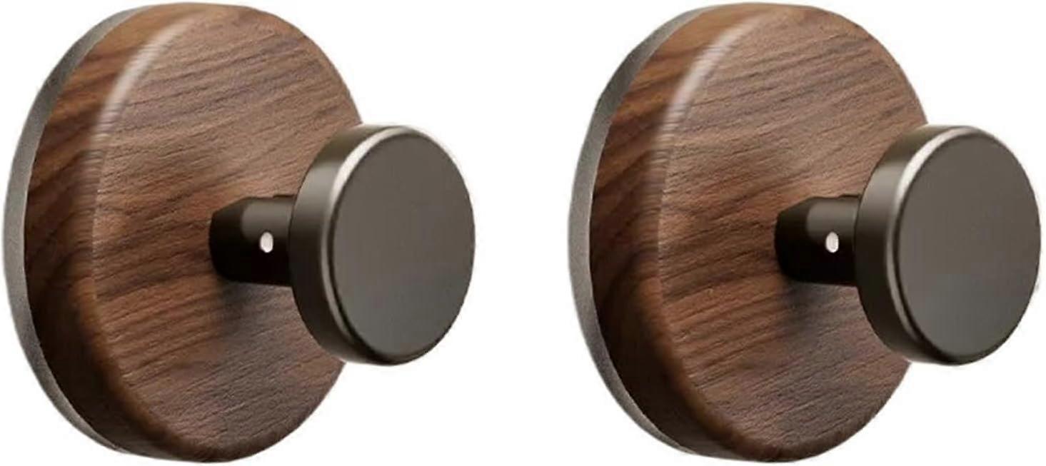 Suction Cup Hooks 2pcs Walnut Wooden Wall Hook Suction Cup Hook