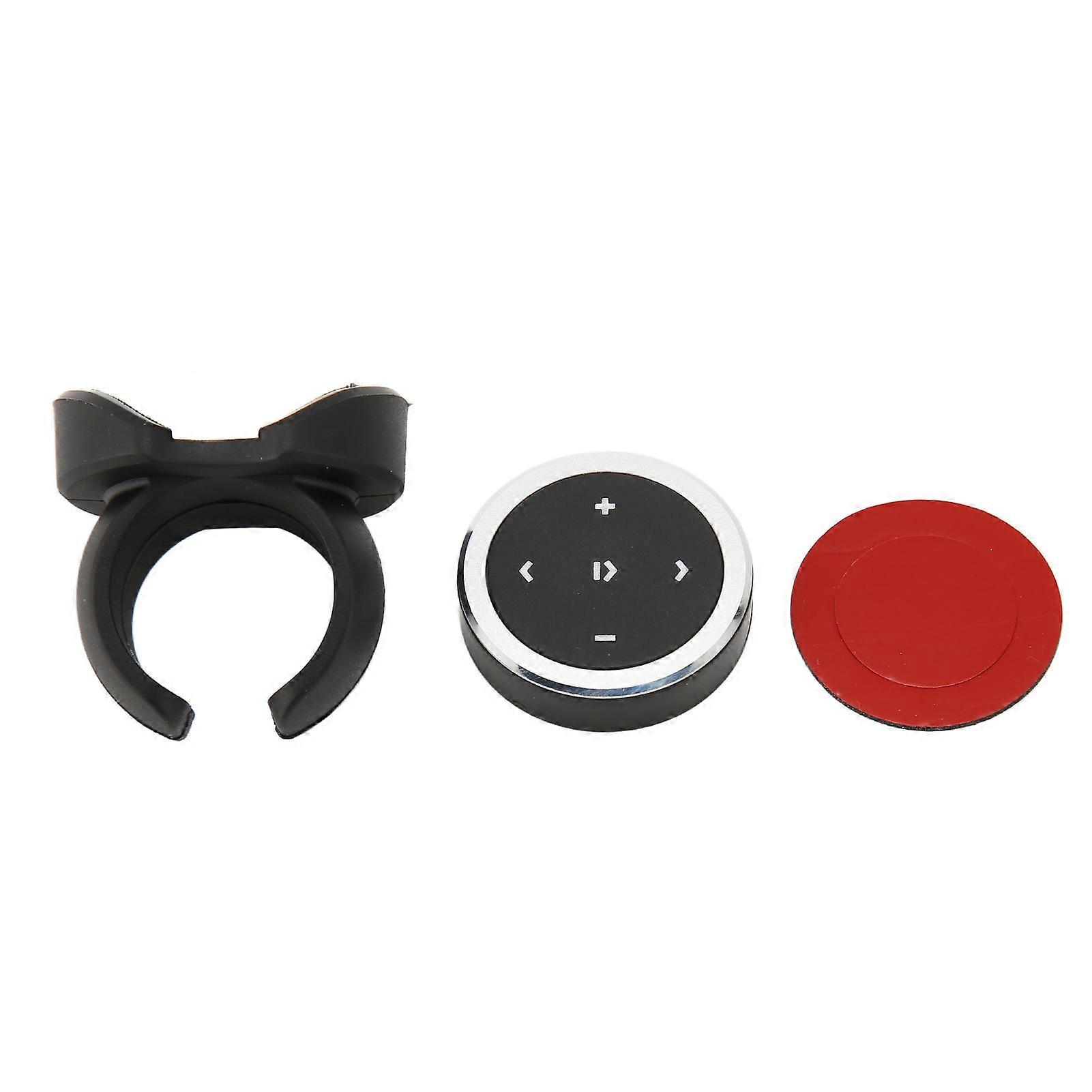 Media Smart Silver Button Bluetooth Remote Control Kit with Bracket for Mobile Phones Tablets