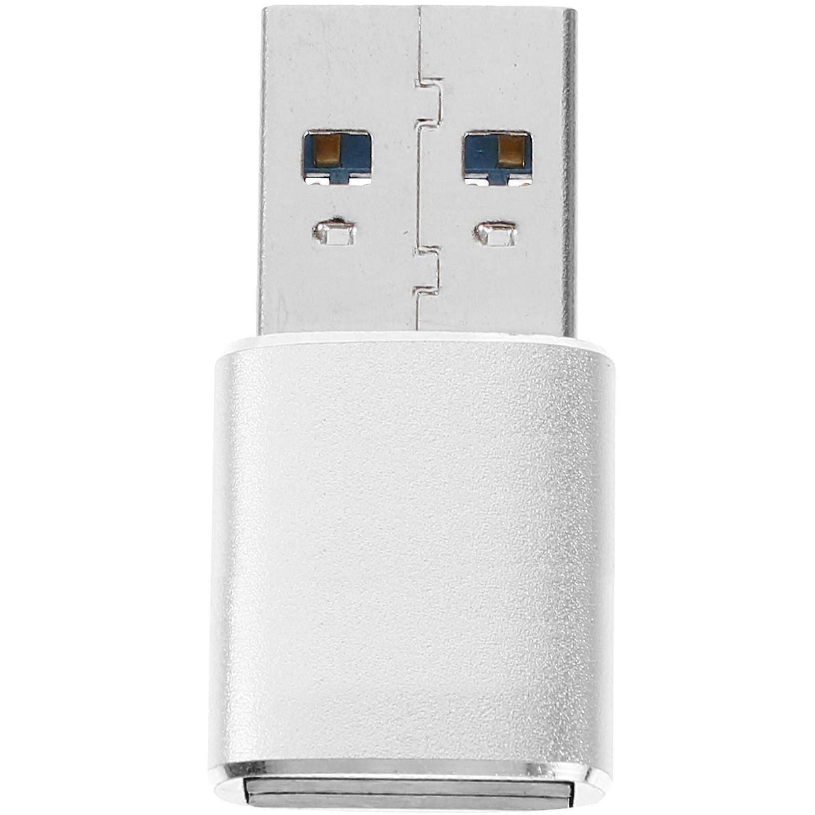 SuperSpeed USB Reader Mini Reader Usb 3.0 For Data Transfer Portable Use Silver 1Pcs