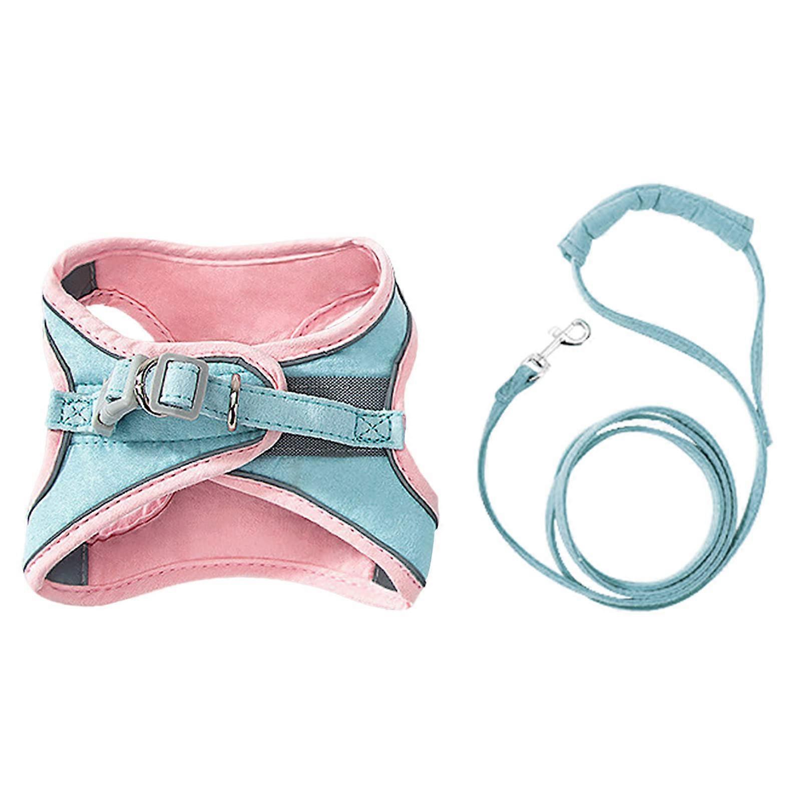 Adjustable Dog Leash Cat Harness Kitten Leash Small Dog Harness Breathable Cat Harness Pet Accessories PKB L L