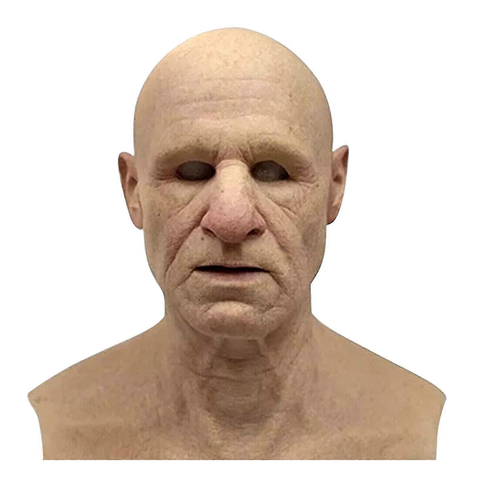 Halloween Masks Old Man Halloween Mask Realistic Latex Face Mask For Adults One Size Skull Face Mask Model 005
