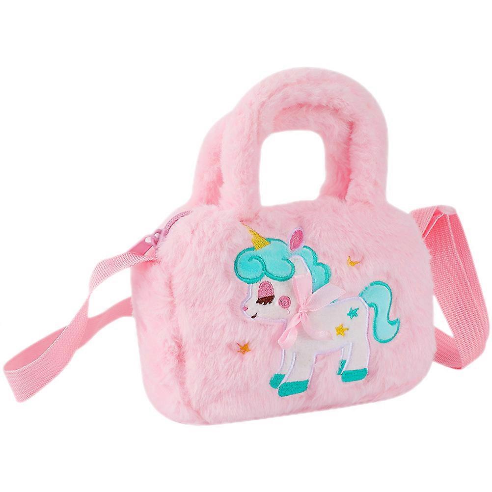 Cute Plush Unicorn Crossbody Bag for Fluffy Shoulder Pouch – Durable Handbag for Daily Use, Shopping & Outings – Ideal Gift for Kids