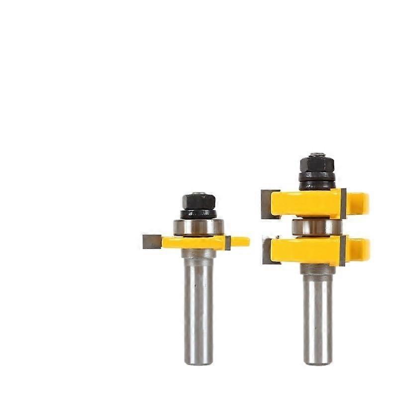 2piece tongue and groove router bit set with 12 mm shank – large shank. Woodworking cutter, tenon cutter for woodworking.