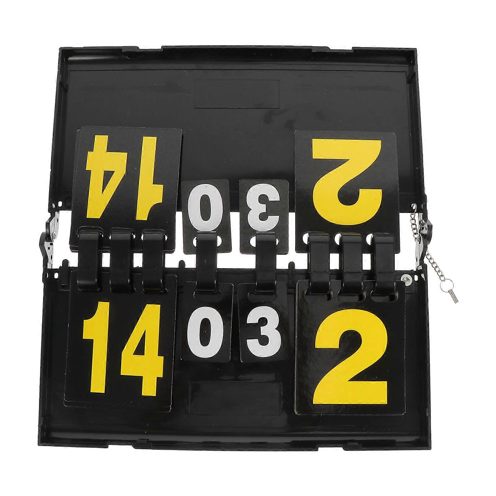 Sports Scoreboard Rectangular Shape Practical For Competitive Sports Black Color Score Keeping 1Set