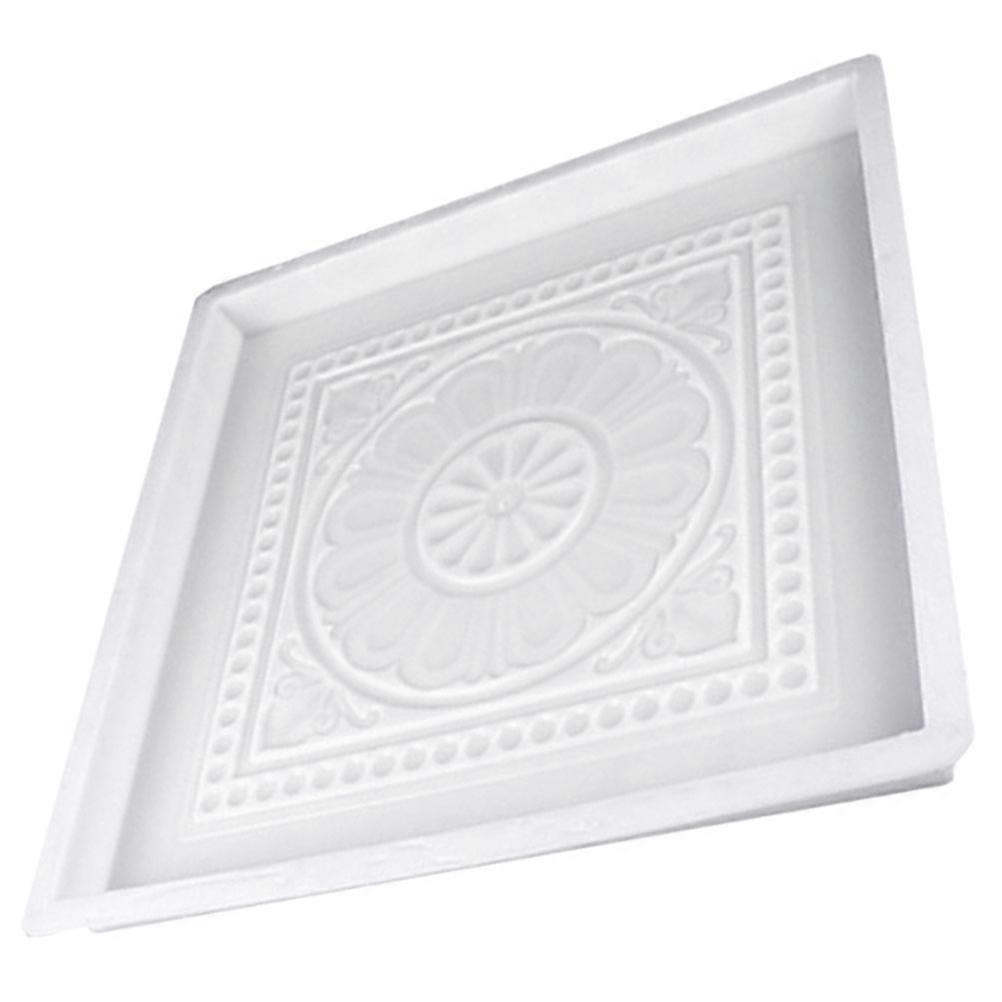 Reusable Plastic Concrete Mold for DIY Use with Antique Design 7.87x7.87x1.97 Inches