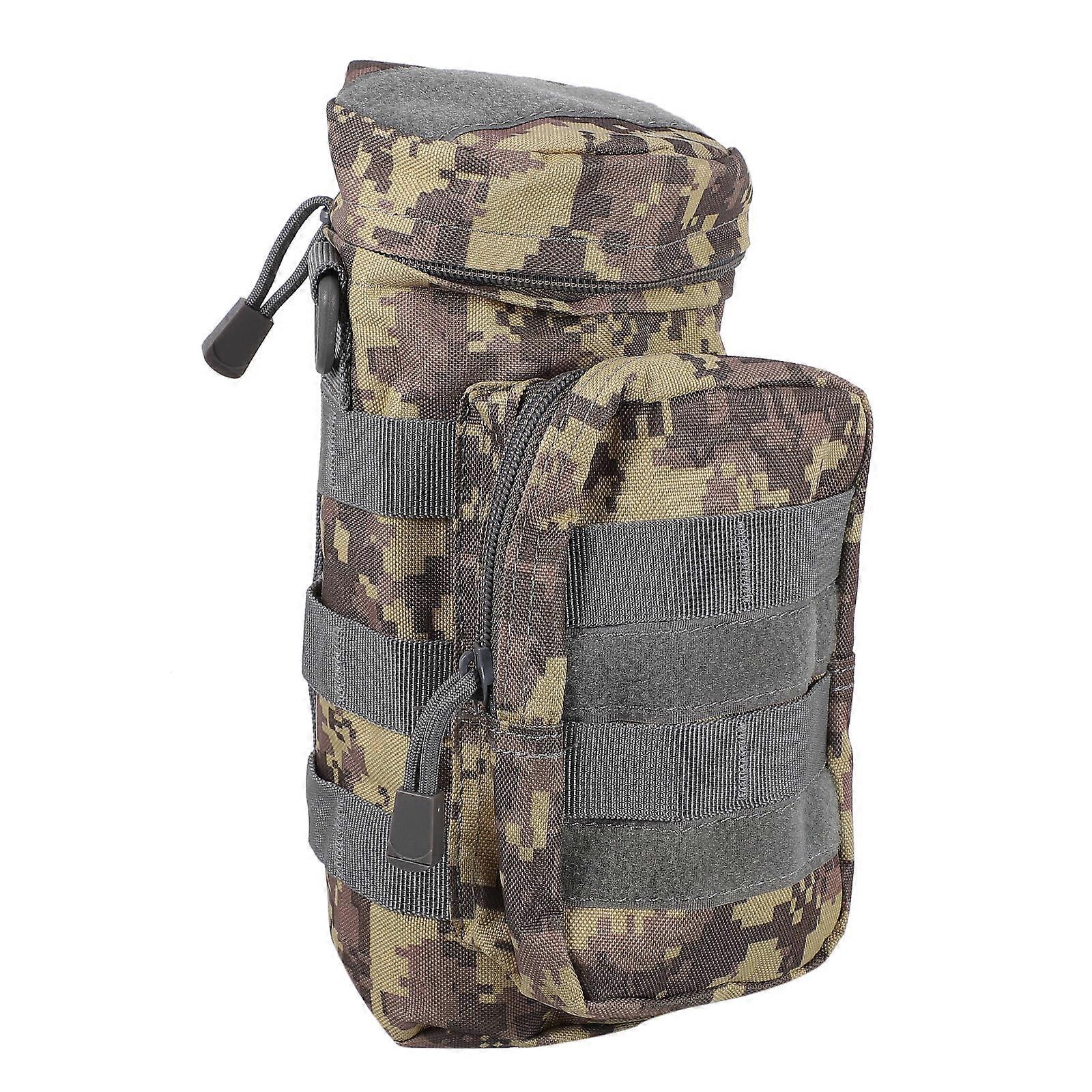 Travel Water Bottle Storage Pouch Outdoor Mountaineering Bag Camouflage 21x12cm Protect from Scratch Heat Insulation 1Pack