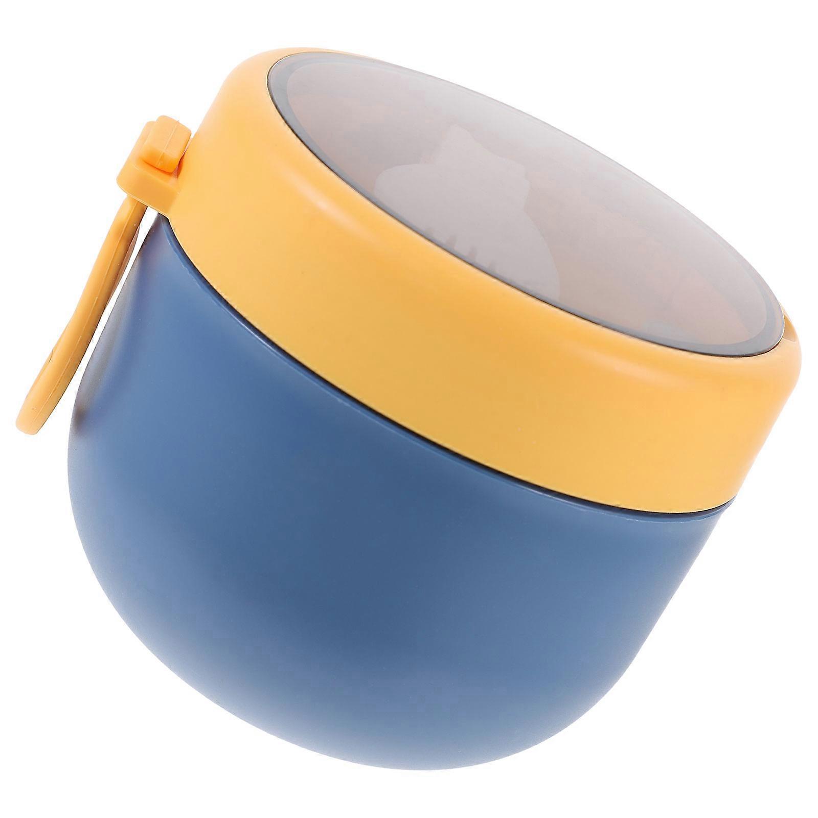 Blue Portable Insulated Food Container with Lid and Spoon for Storage 7.5oz