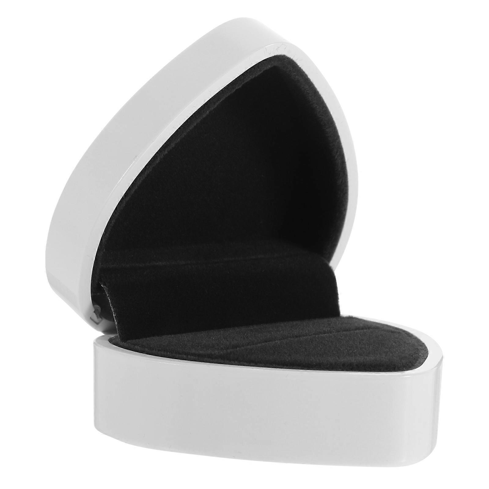 Shaped Ring Holder with LED Light for Storage Made from Plastic Great for Proposal