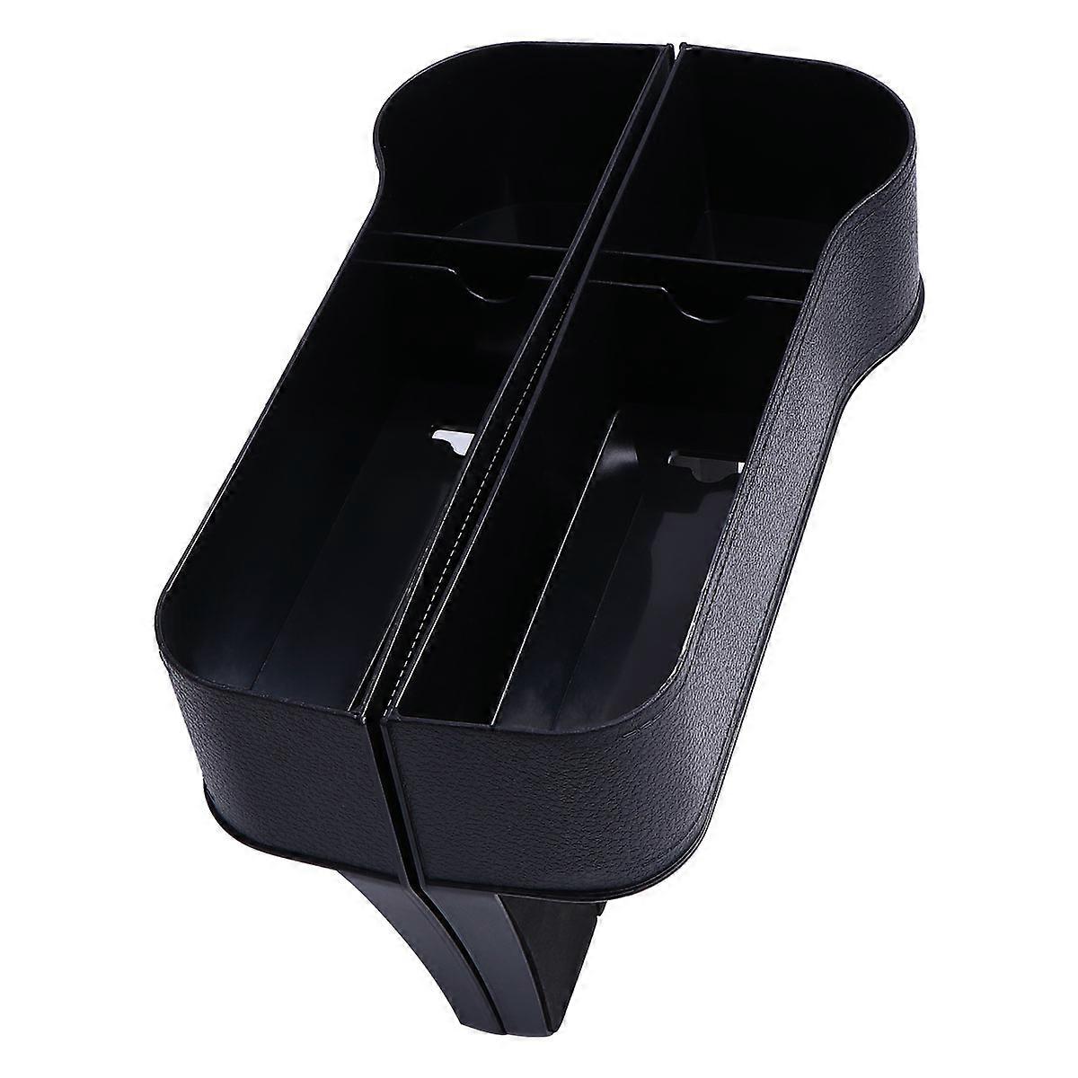 Car Storage Bag with ABS Material for Organizing Phone Wallet Keys 2pcs Black