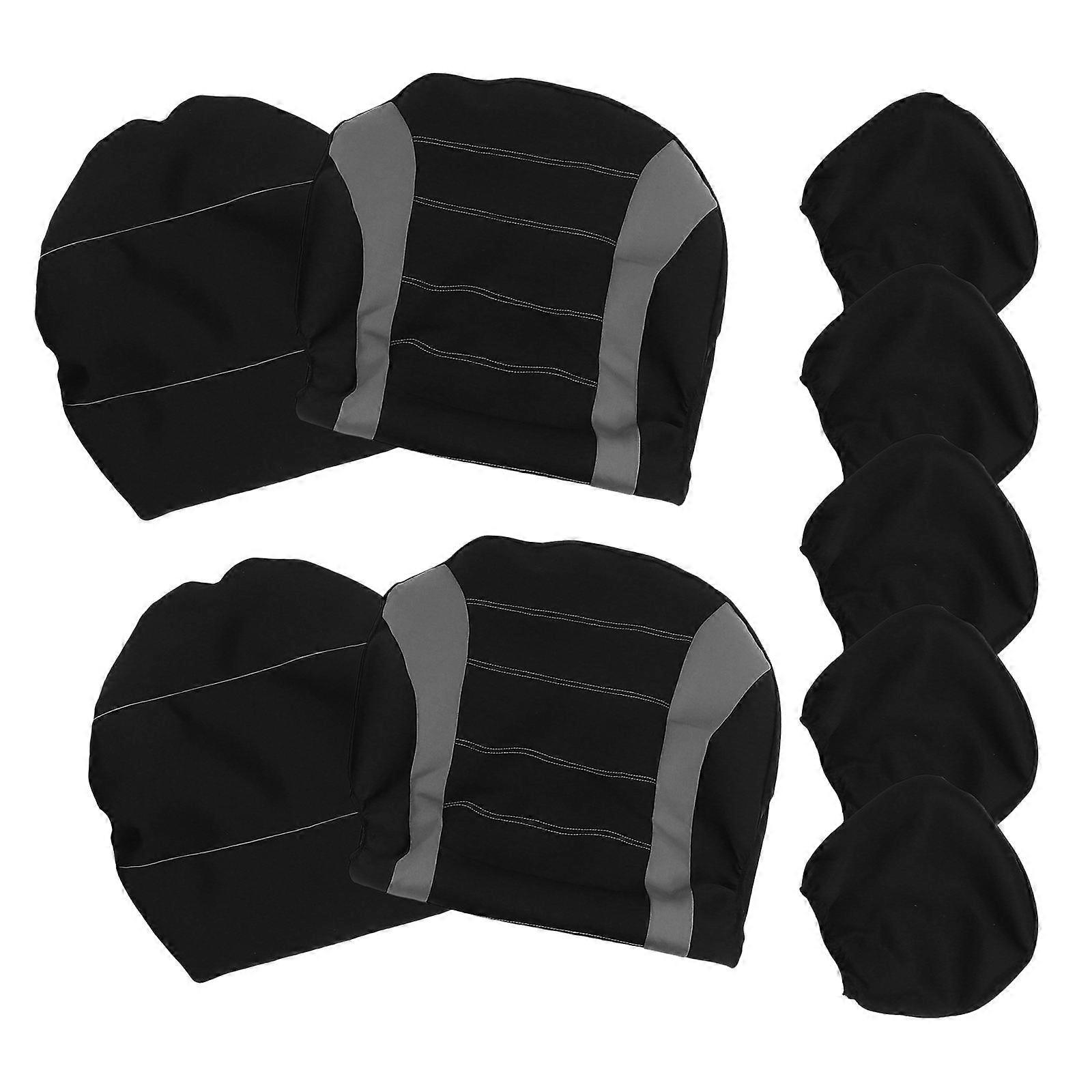 Covers For Car Seats Universal Design Net Cloth Black 31*21cm Easy to Install and Remove 9Pcs