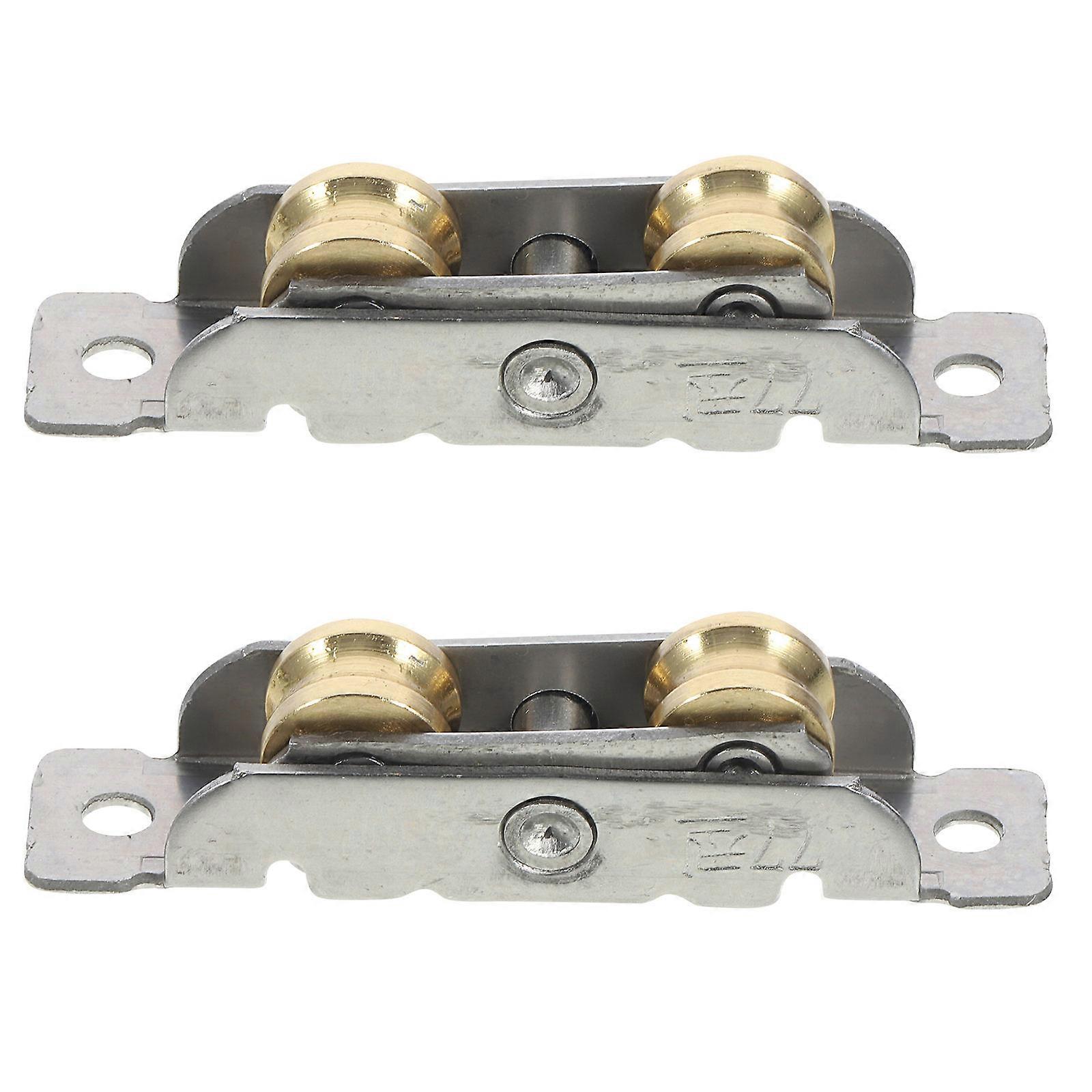 Stainless Steel Sliding Door Roller Replacement Kit Durable, Noiseless Track Wheels for Patio Glass Doors, Easy Installation, 2pcs Set
