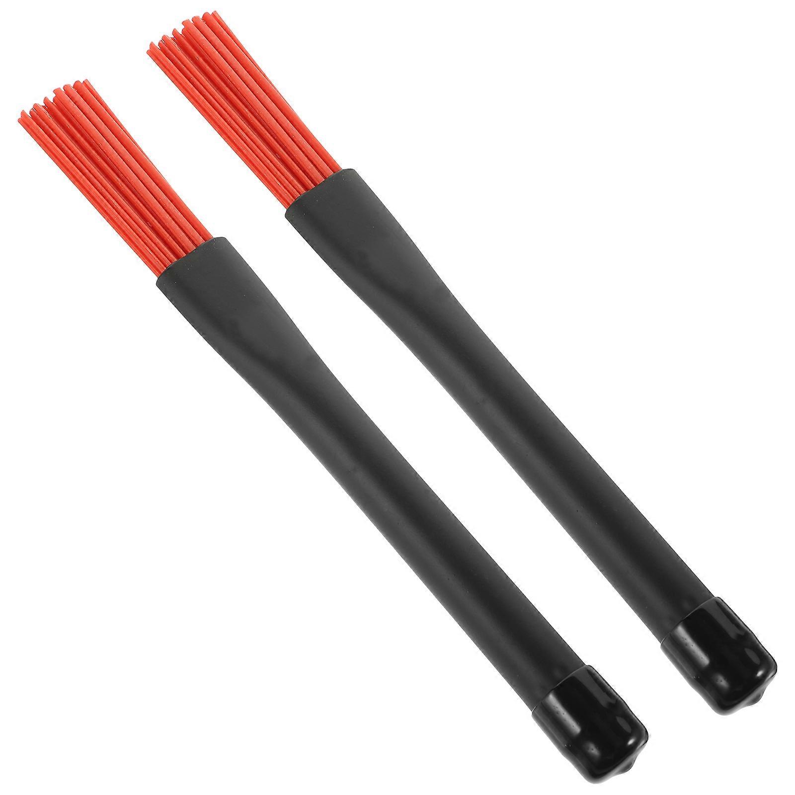 فرشاة طبل بمقبض فرش طبل الجاز حجم قابل للتعديل ممارسة المبتدئين .00X3.00X1.50CM 1 زوج