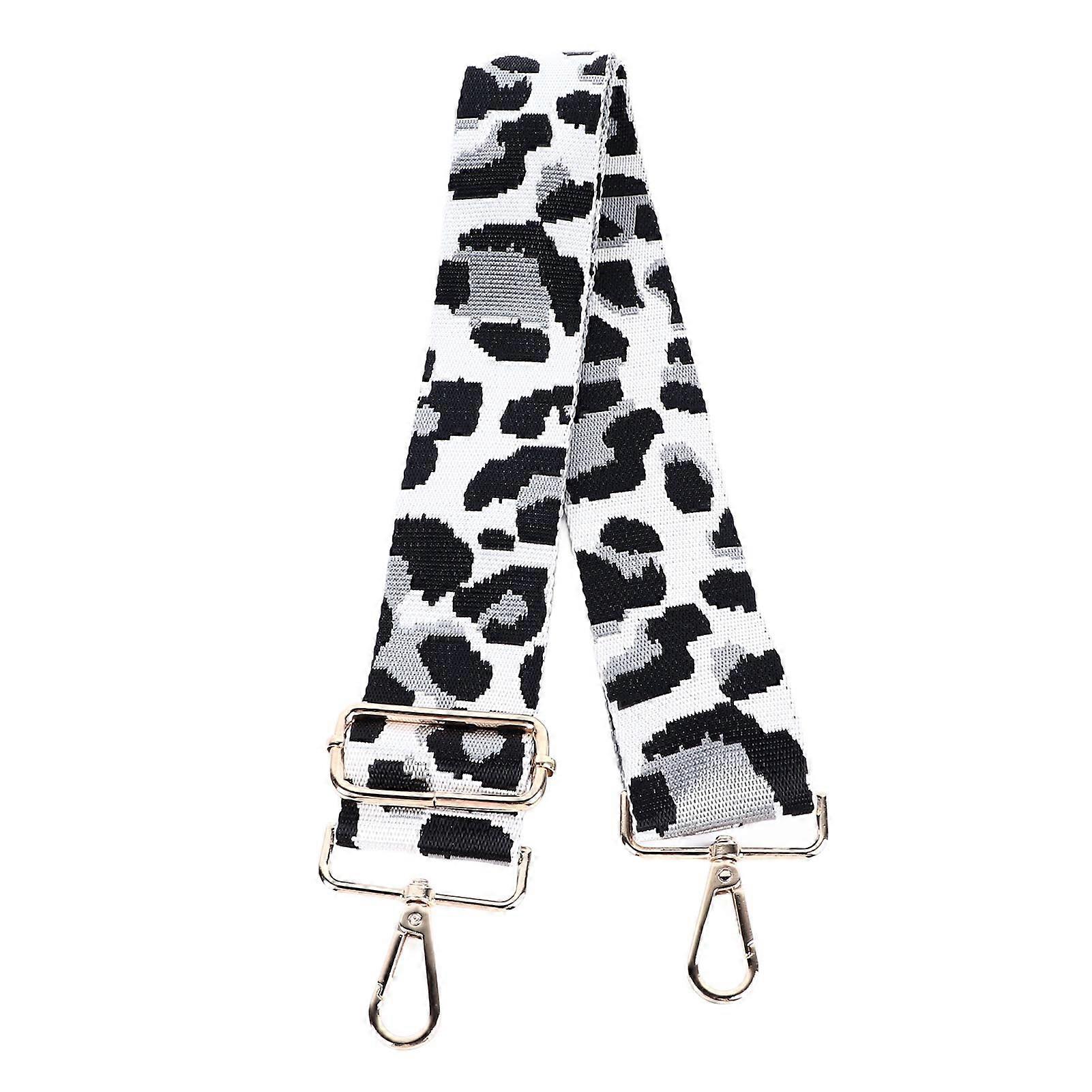 Leopard Strap Adjustable Nylon for Messenger Bag Single Shoulder Bag Accessories Silver Gray