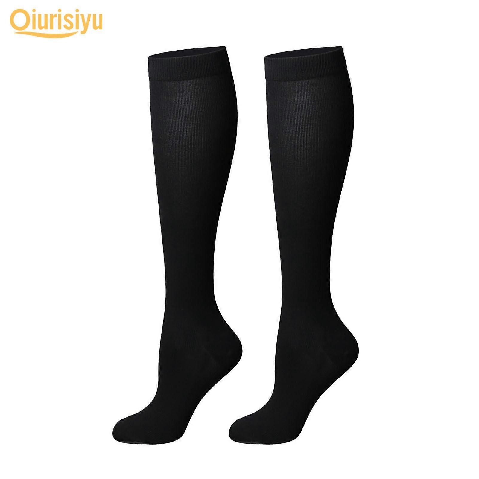 Women Solid Color Sports Compression Stockings