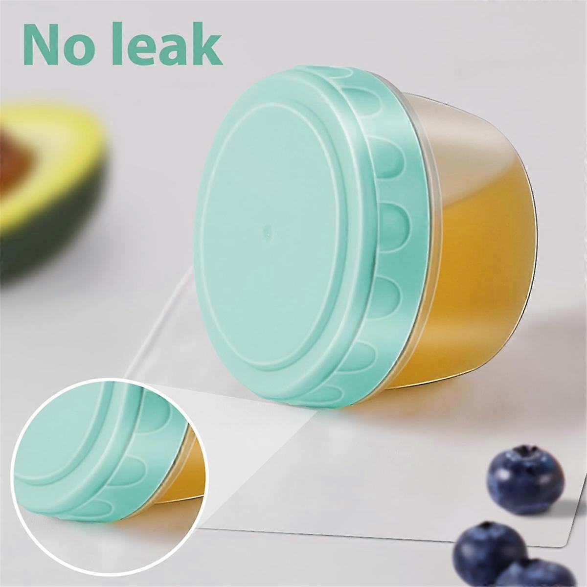 6 Pack Salad Dressing Container to Go with Lids,Tiny Condiment Containers with Graduated Lines, Reus