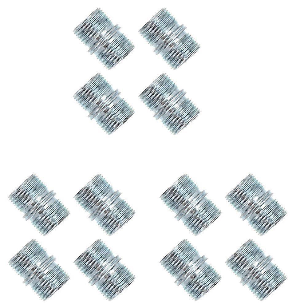 12pcs Double Head Steel Connectors for Storage Shelves Rack Assembly Nuts