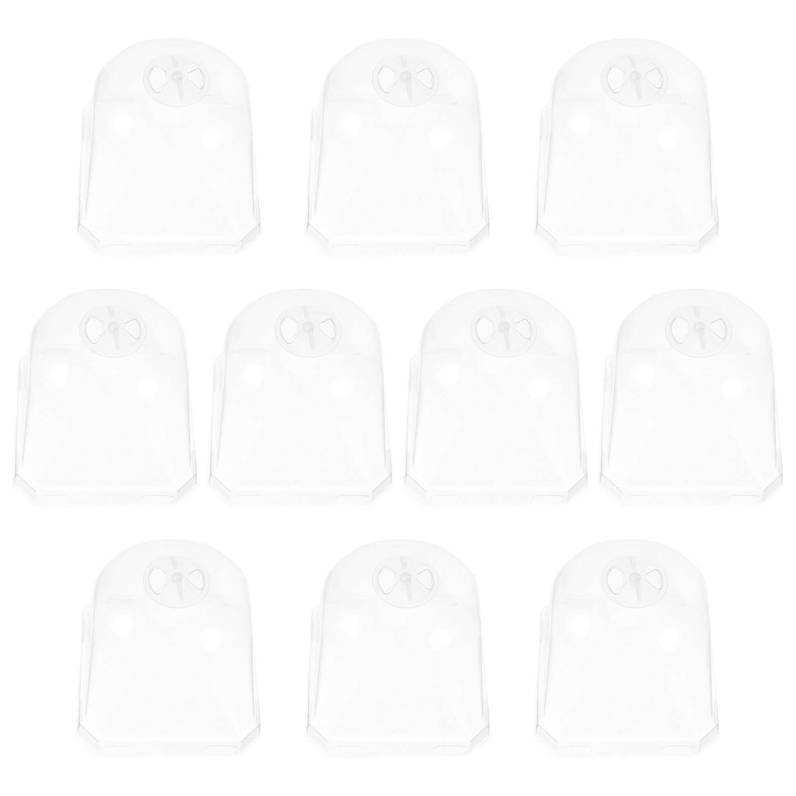 Square Plastic Plants Protector Dome for Garden Use 10Pcs Clear Covers