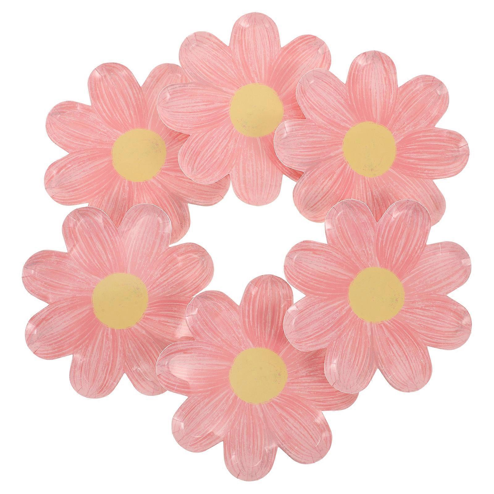 10 Pack Boho Daisy Paper Plates, Floral Dessert Plates for Birthday Parties, Elegant Tableware for Cupcakes and Easy Cleanup