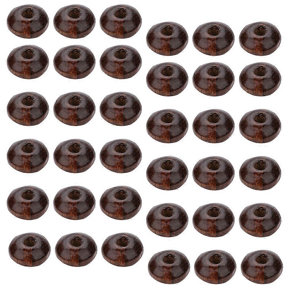 DIY Beads Set for Jewelry Making with Coffee Color Spacer Charms 400 Pieces Wooden Beads Craft Accessories