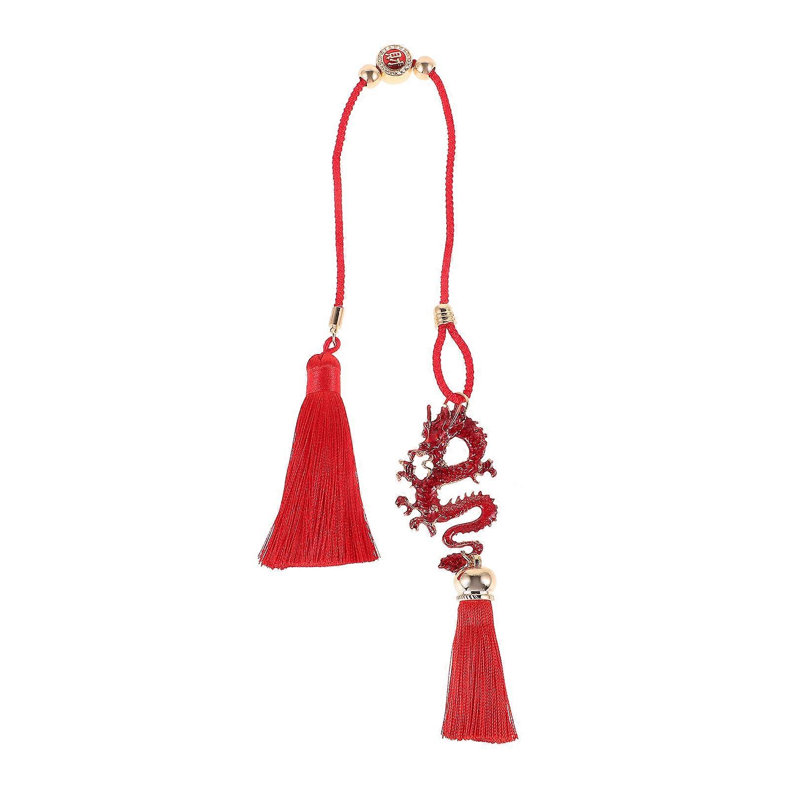Dragon Hanging Pendant Car Decoration New Year Celebration Red Color 18.50X4.00X1.50CM 1Set