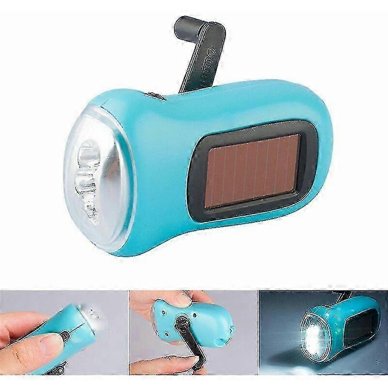 2025 Hand Crank Solar Flashlight, Portable Mini Flashlight For Outdoor Use