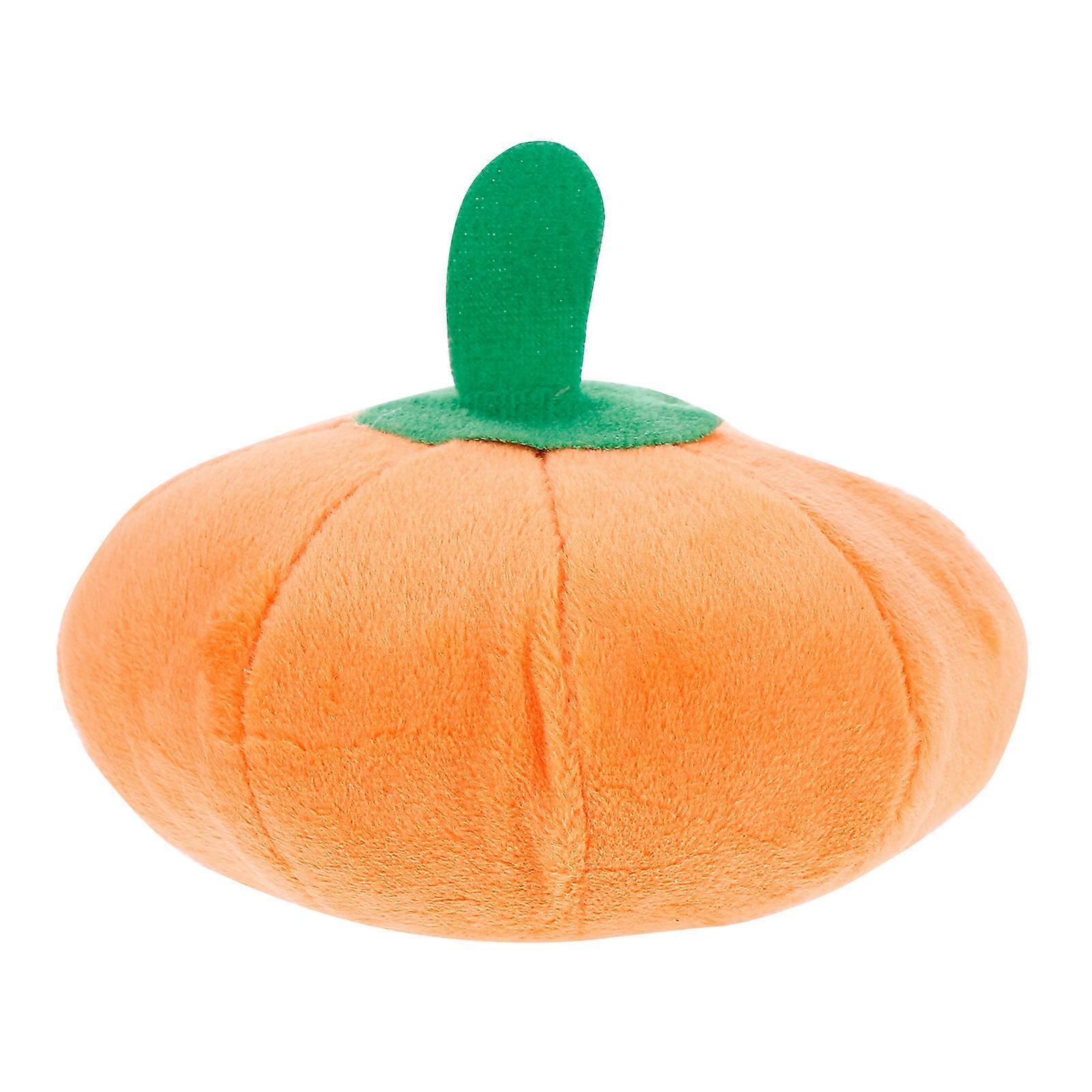 Pumpkin Design Dog Chew Toy Squeaky For 10x10x10cm 1Pcs