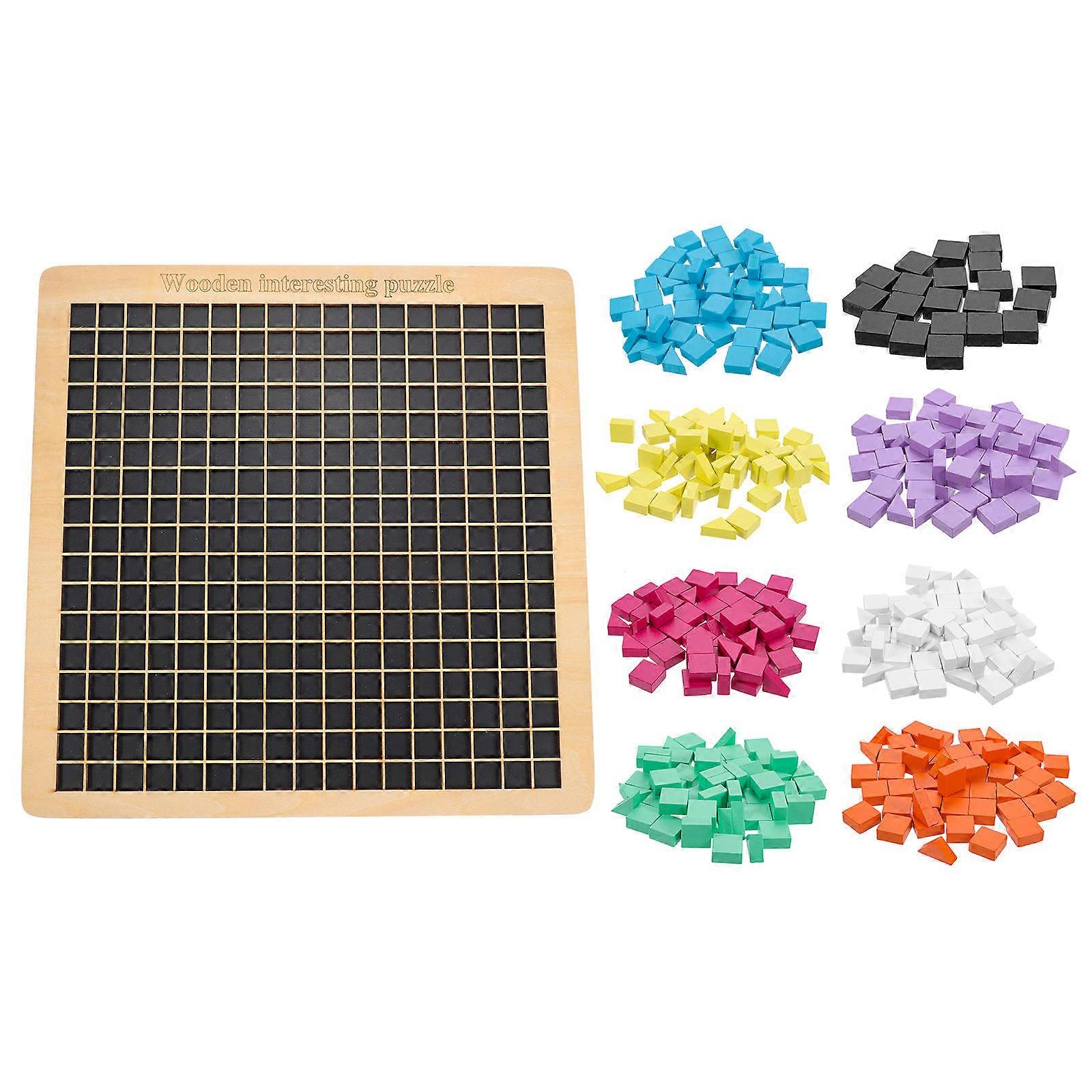 Kids Block Puzzles 1 Set Wood Shape Sorting Toys Children Toys Bright Color Enhance Hands-on Ability 1Set