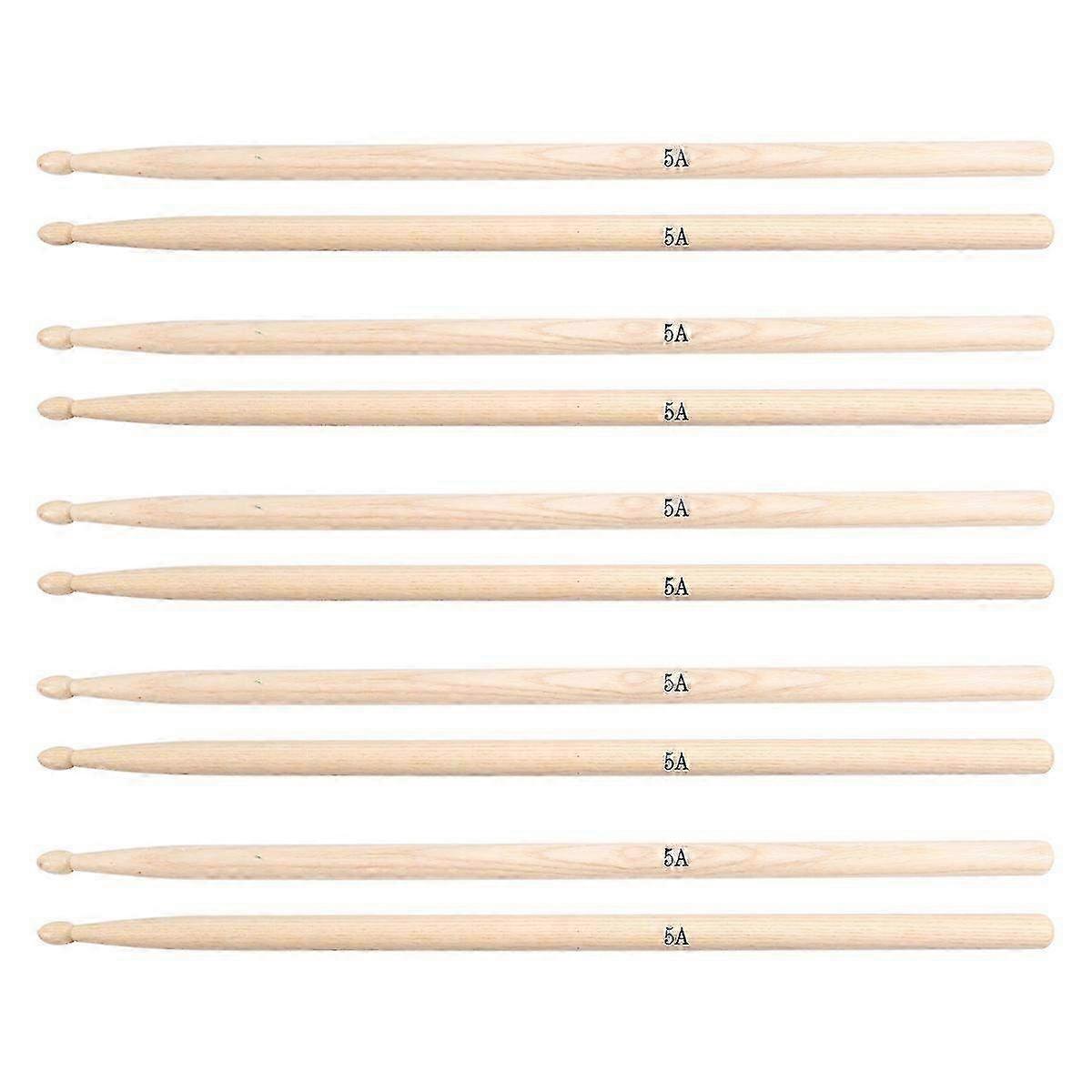 5A Solid Wood Jazz Drumsticks - Practice & Teaching Drumsticks for Musicians & Drummers
