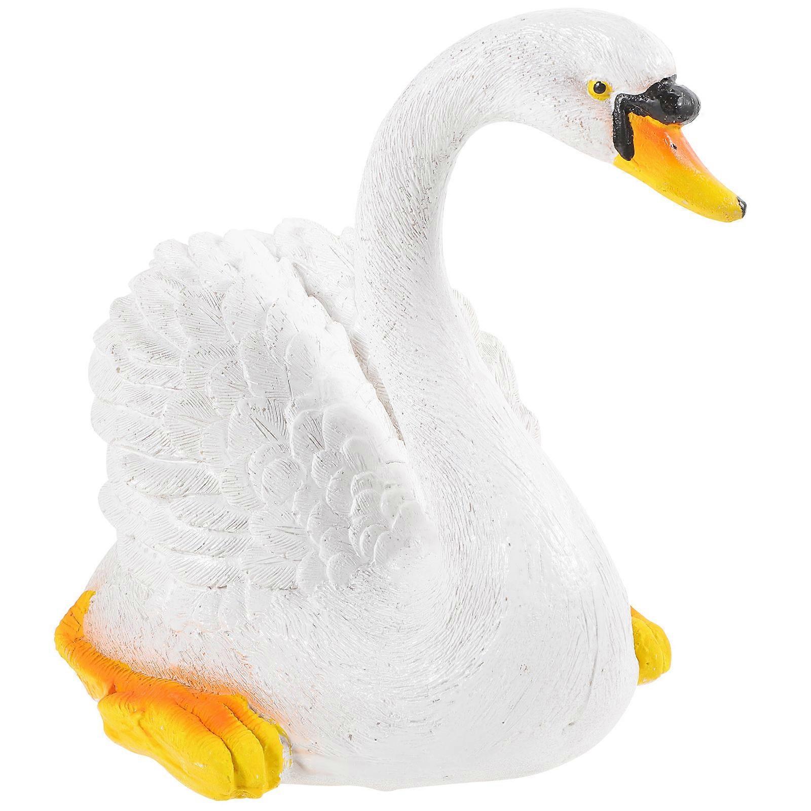 Garden Decorative Swan Ornament Strong and Durable Floating Statue for Spaces 22X19cm 1Pcs