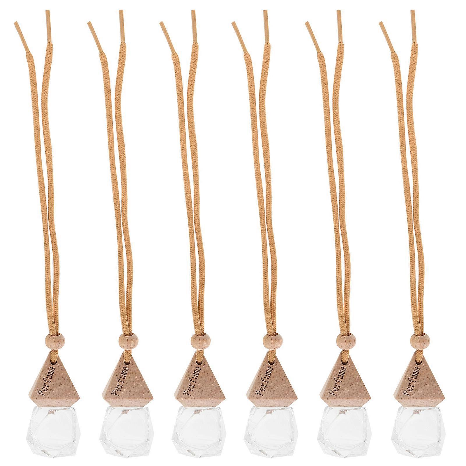 Car Glass Perfume Bottles Hanging Aromatherapy Diffuser for Car Room Refillable Essential Oil Diffuser with Durable Glass Design