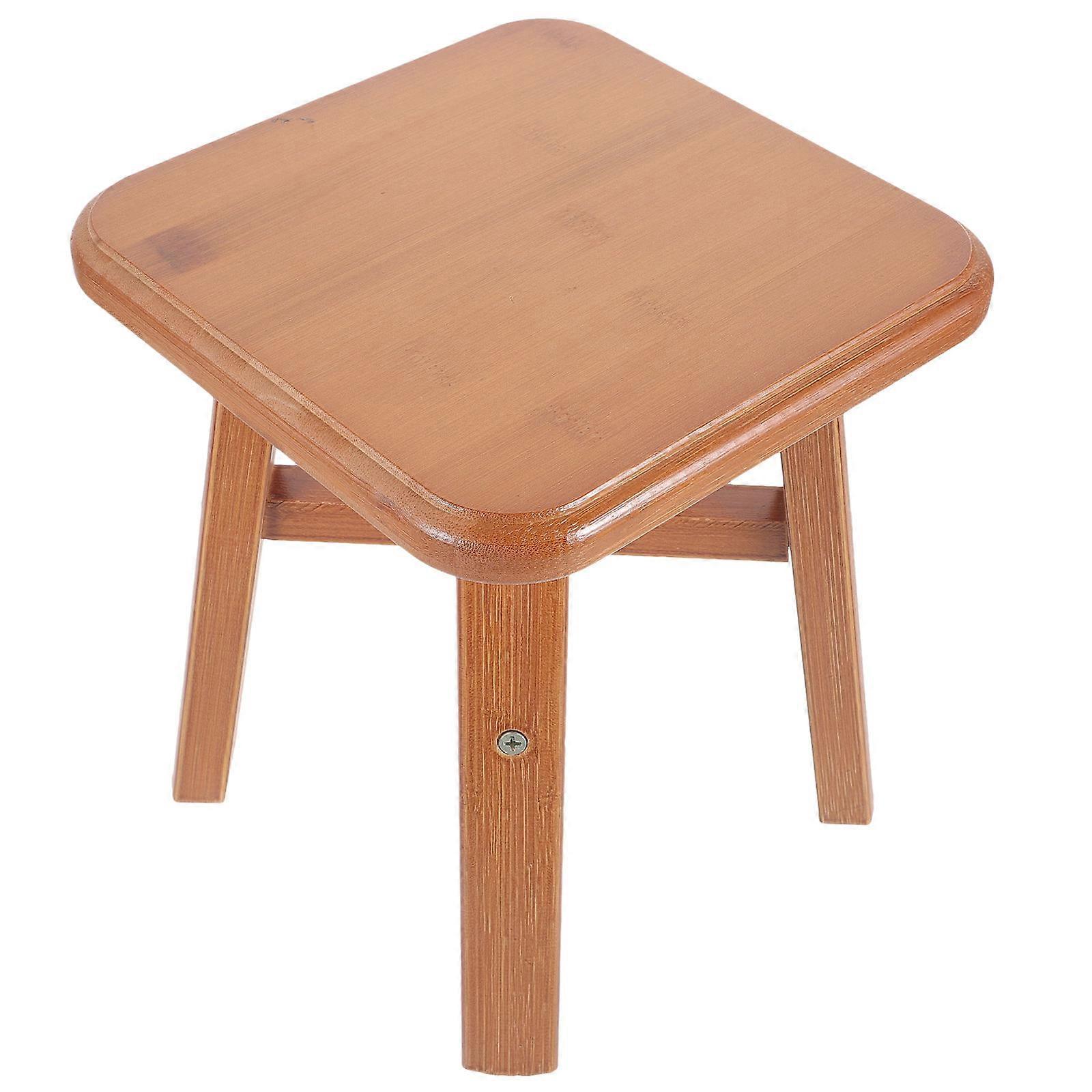 Classic Square Low Stool Suitable For Indoor Use In Home Environments 24X21Cm 1Pack