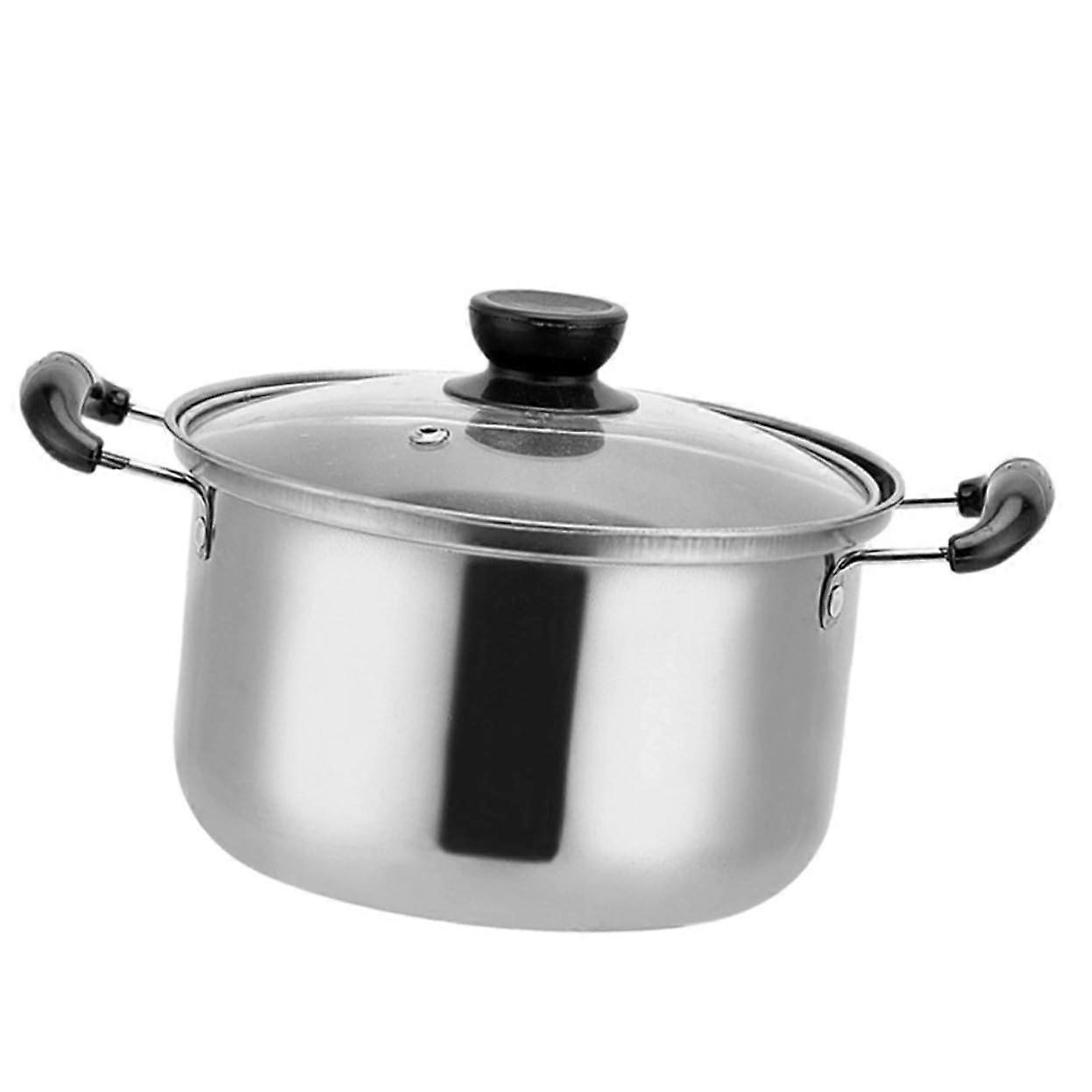 Heat-Resistant Soup Pot with Double Handles, Shatterproof Lid for Versatile Cooking of Broths and Noodle Dishes