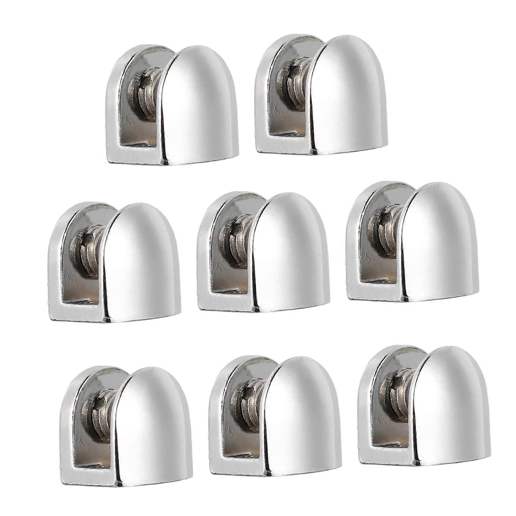 8Piece Adjustable Glass Shelf Brackets for Thick Glass, Easy Installation Elegant Design